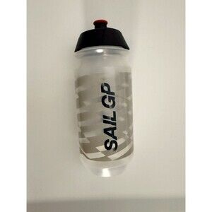Sail GP Active Sports Water Bottle White Powered By Nature Logo 21oz Reusable
